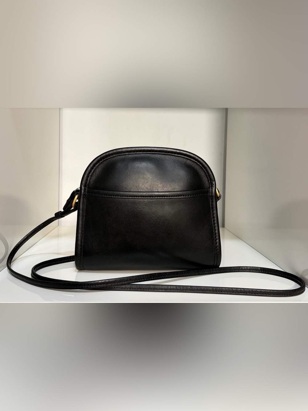 Authentic Vintage Coach Abbie Zip Bag (#9017) 90s Black Leather Crossbody